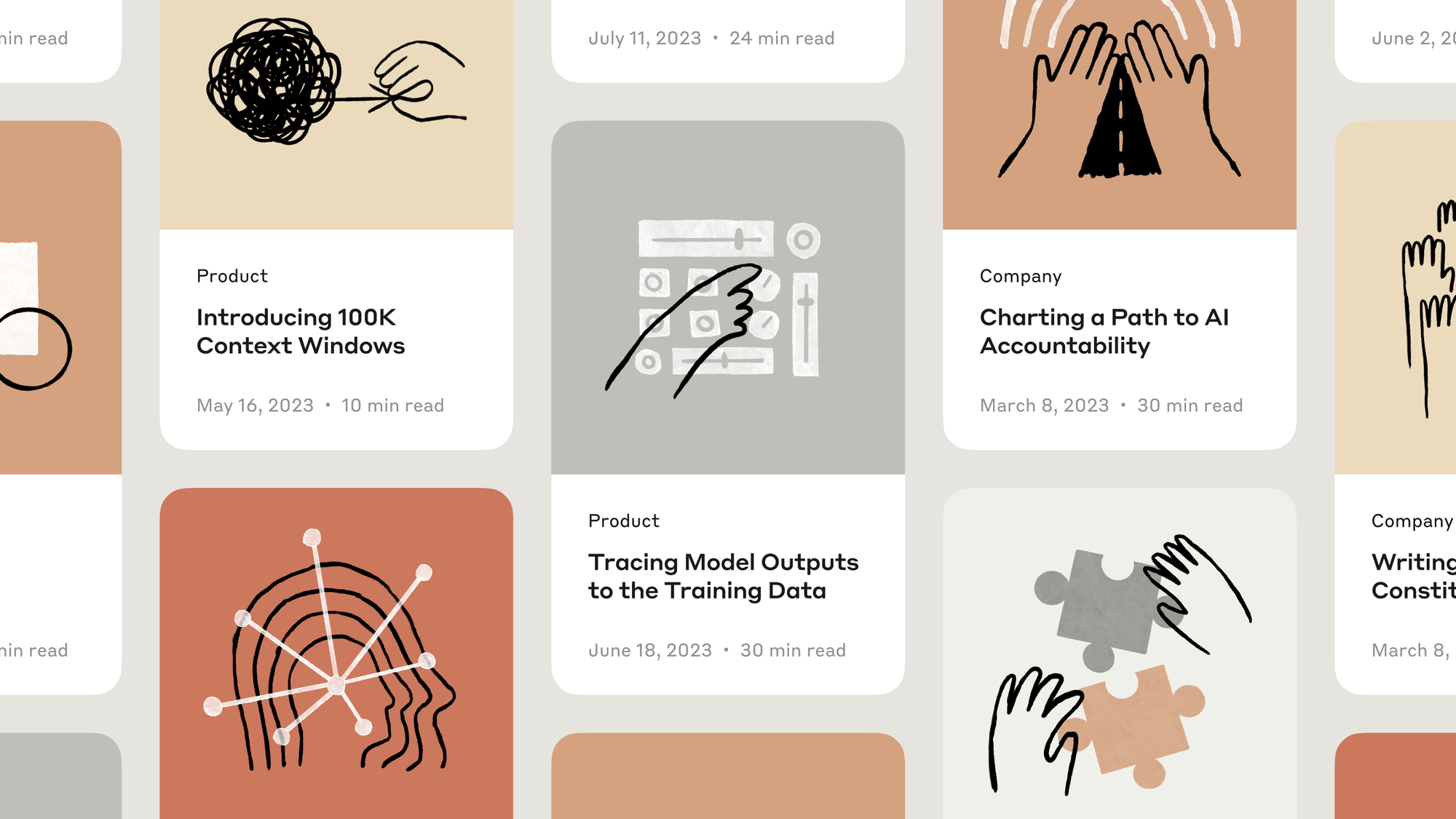 Anthropic 品牌視覺系統，展示排版和色彩應用